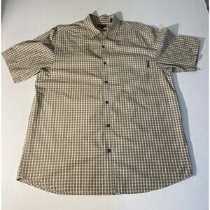 Wolverine Shirt Mens Size Large L/G Plaid Short Sleeve Button-Up Workwear